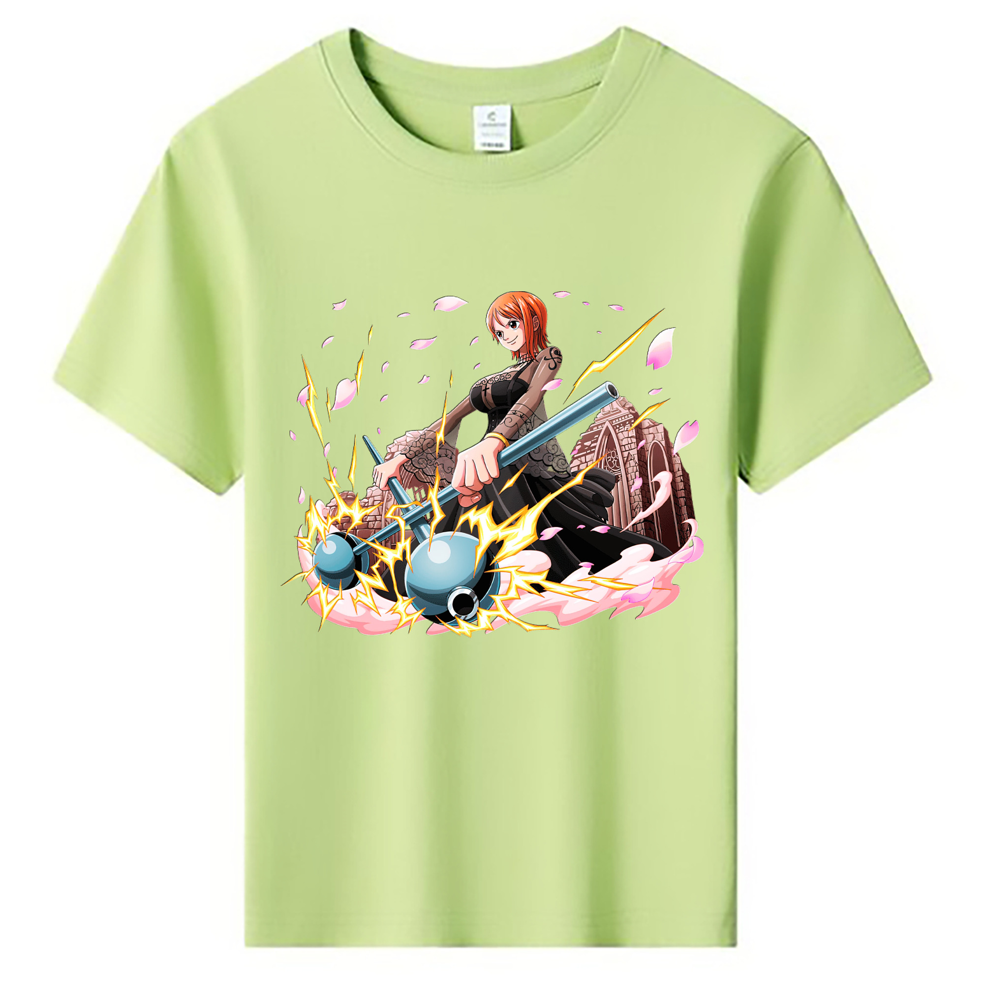 （画像用） ワンピース ナミ ONE PIECE Nami 綿100％キッズTシャツ（フロントプリント）